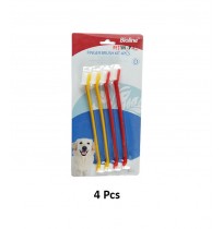Bioline Dual Head Pet Toothbrush Set 4 Pcs